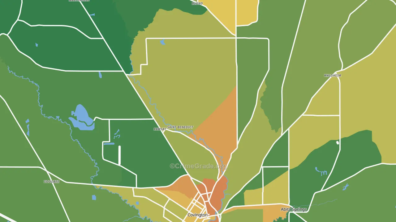 70435, LA Map of Drug-Related Crime Rates