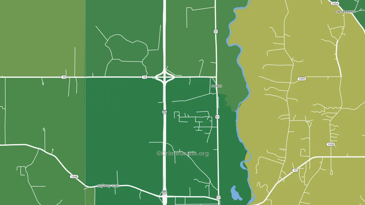 70436, LA Map of Drug-Related Crime Rates