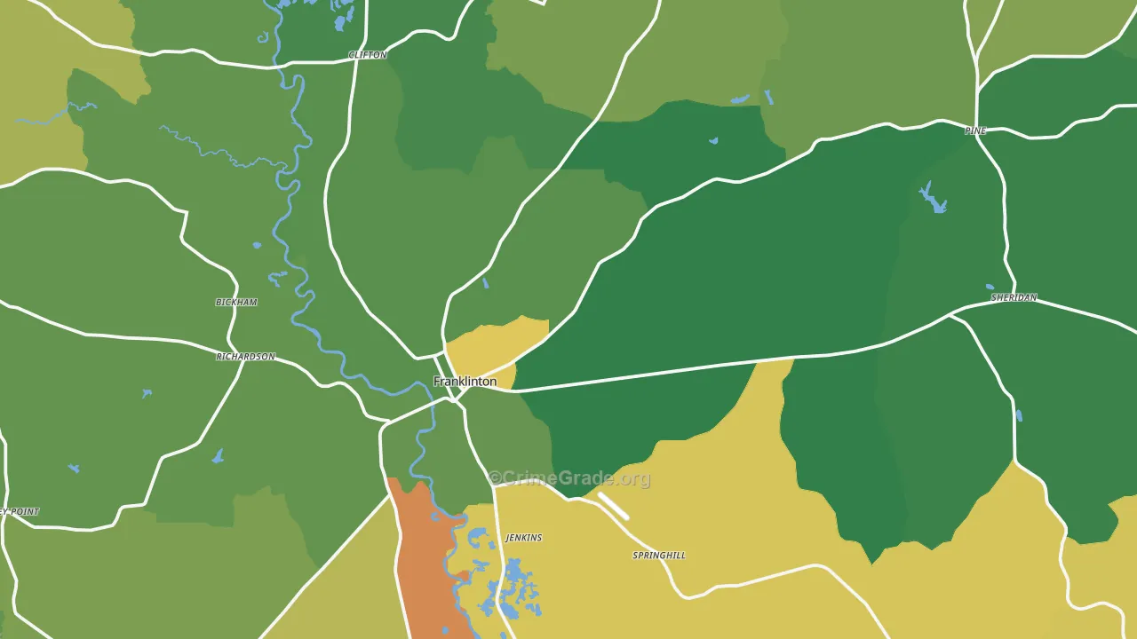 70438, LA Map of Drug-Related Crime Rates