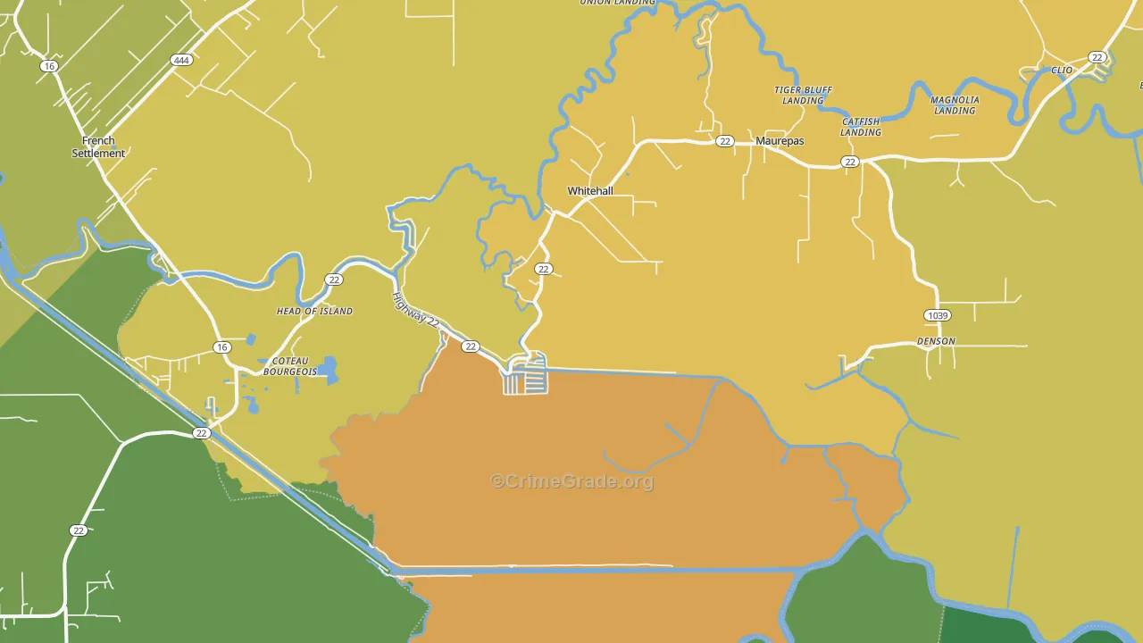 70449, LA Map of Drug-Related Crime Rates