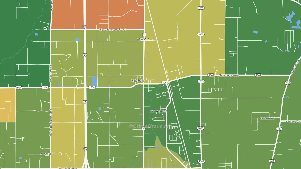 70451, LA Map of Drug-Related Crime Rates