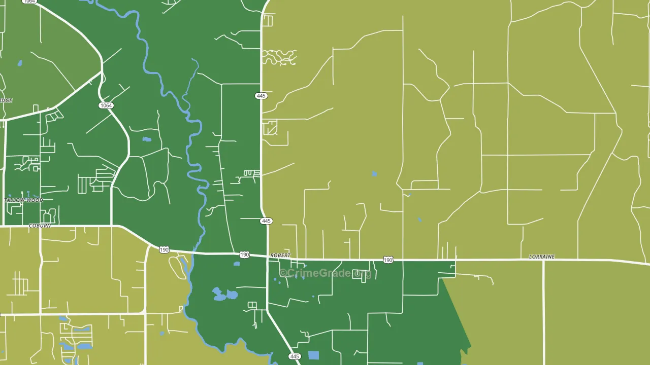 70455, LA Map of Drug-Related Crime Rates