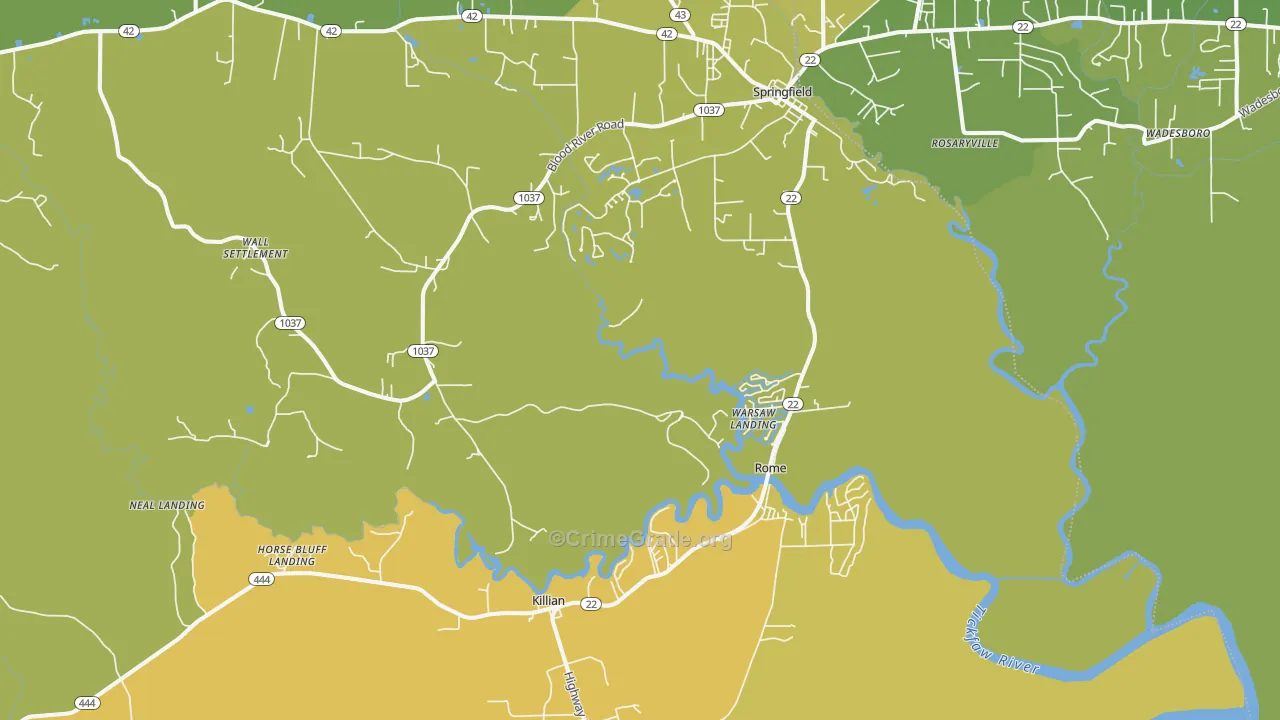 70462, LA Map of Drug-Related Crime Rates