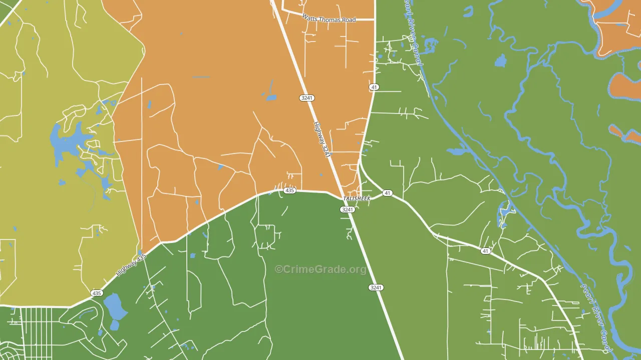 70464, LA Map of Drug-Related Crime Rates