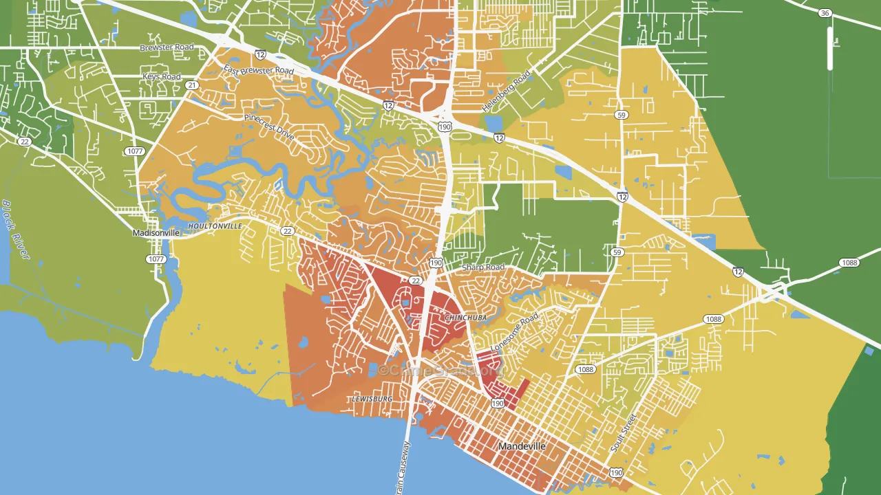 70471, LA Map of Drug-Related Crime Rates