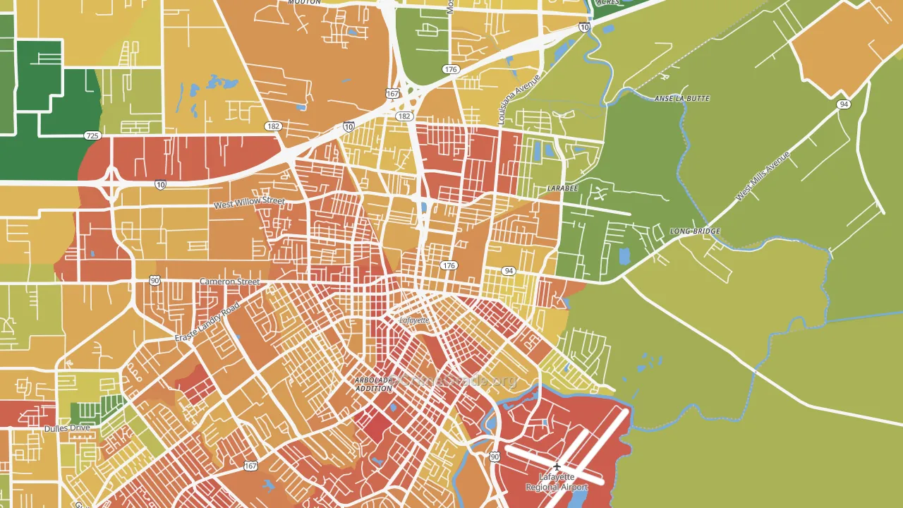 70501, LA Map of Drug-Related Crime Rates