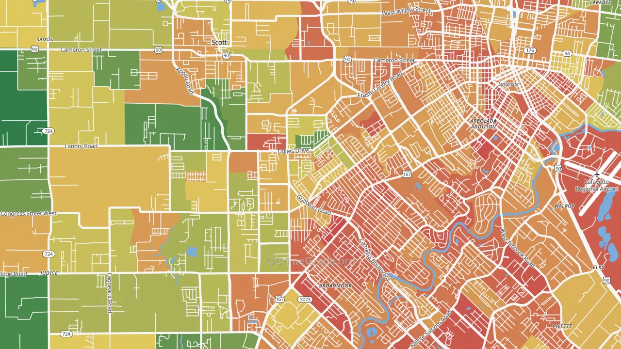 70506, LA Map of Drug-Related Crime Rates