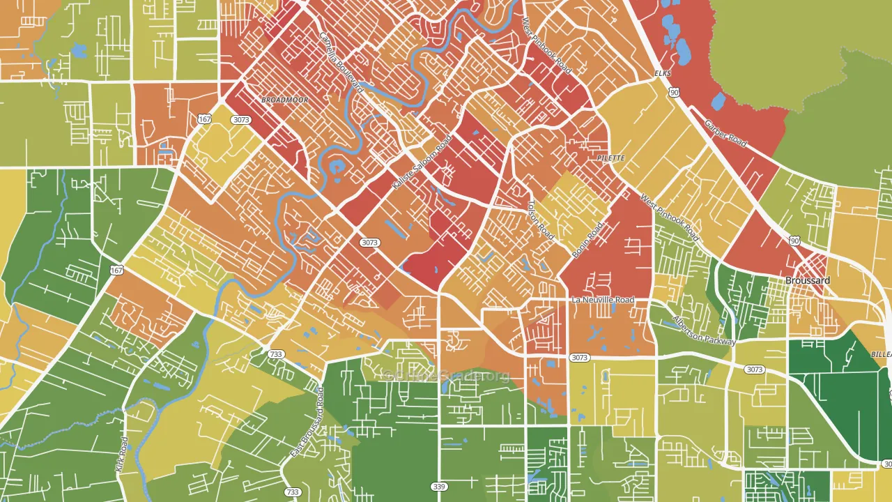 70508, LA Map of Drug-Related Crime Rates