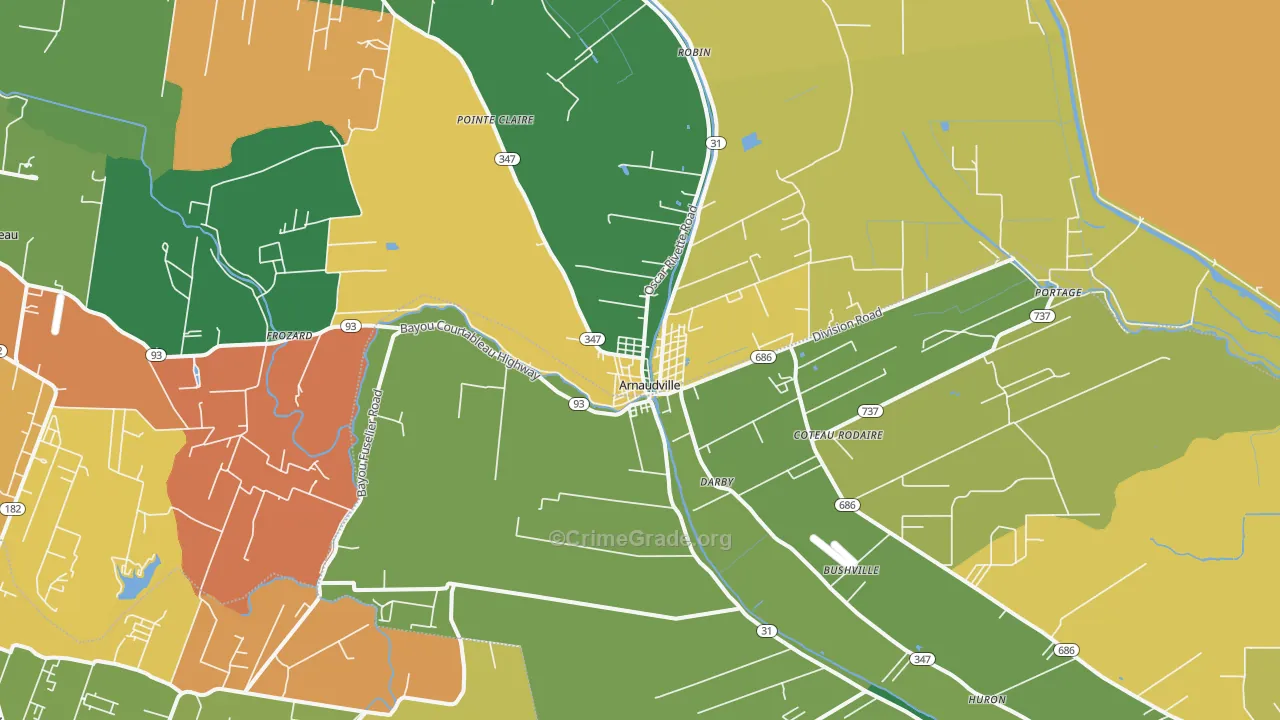 70512, LA Map of Drug-Related Crime Rates