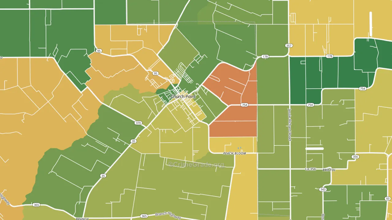 70525, LA Map of Drug-Related Crime Rates