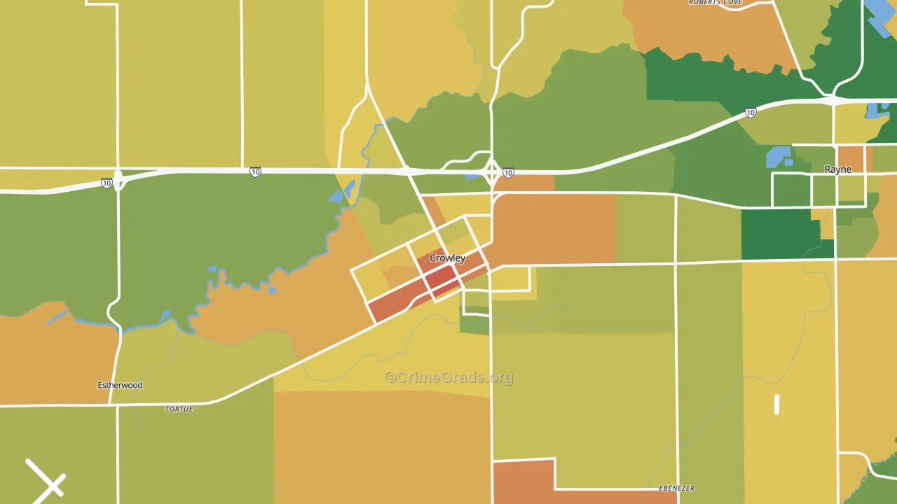 70526, LA Map of Drug-Related Crime Rates