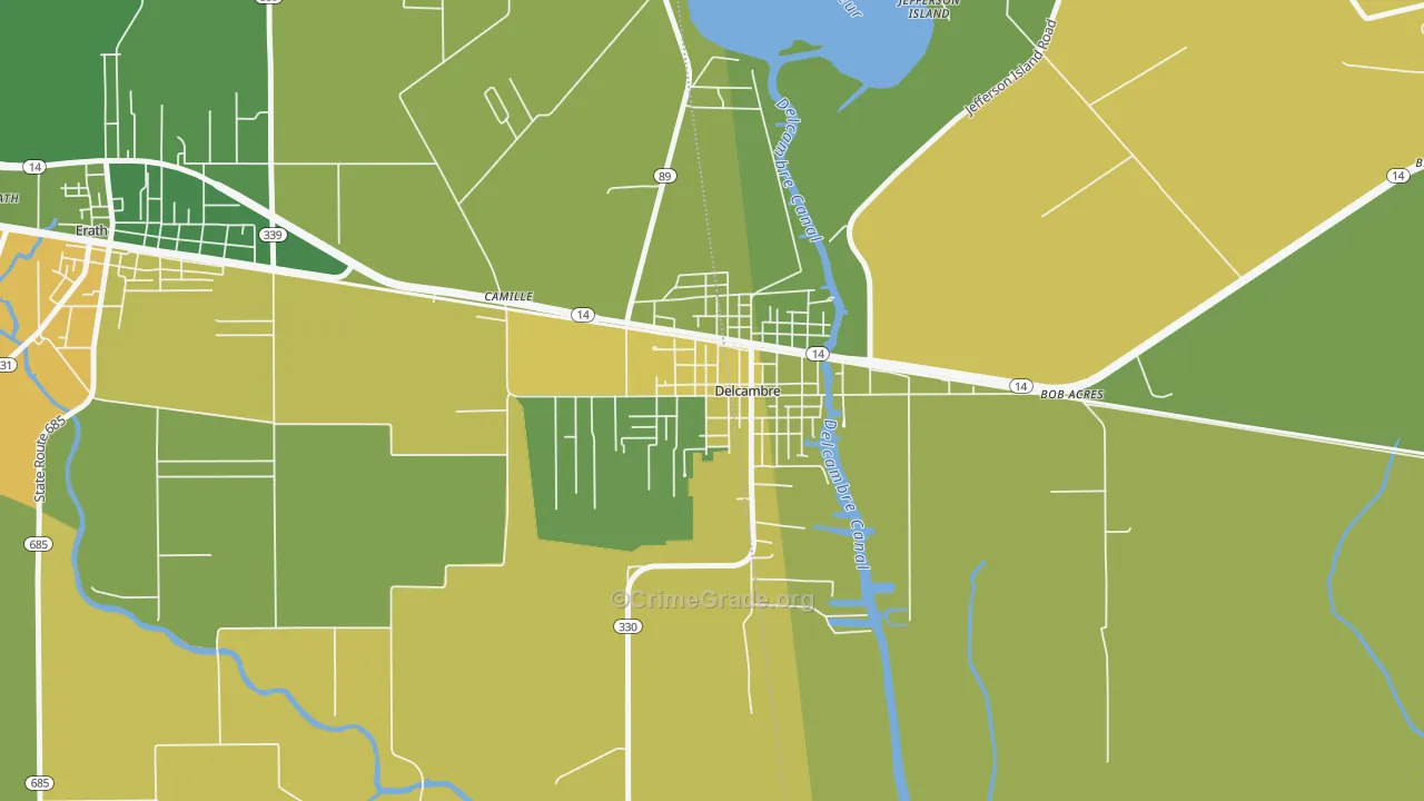 70528, LA Map of Drug-Related Crime Rates