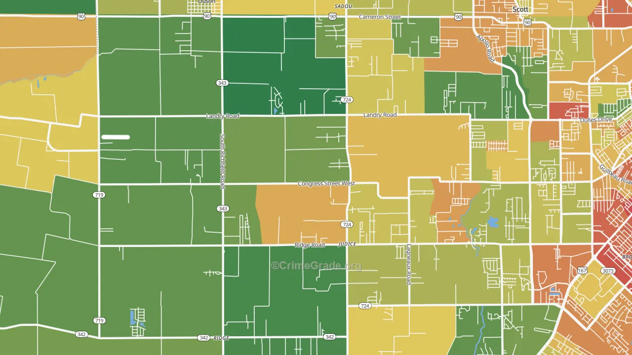 70529, LA Map of Drug-Related Crime Rates