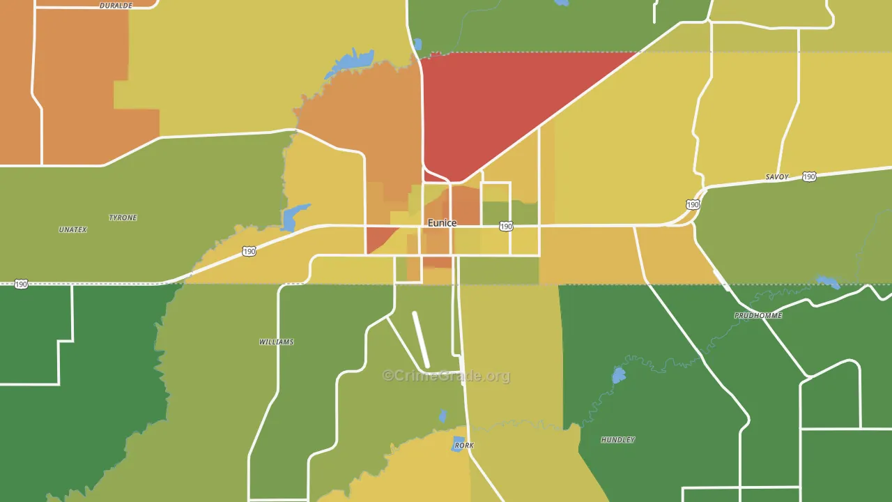 70535, LA Map of Drug-Related Crime Rates