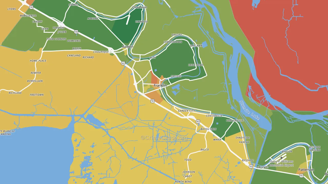 70538, LA Map of Drug-Related Crime Rates