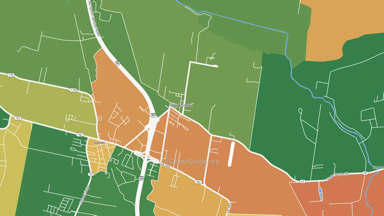 70541, LA Map of Drug-Related Crime Rates