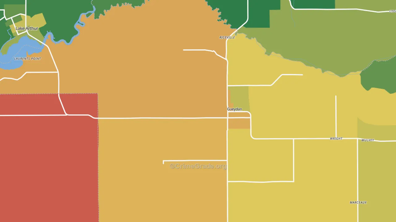 70542, LA Map of Drug-Related Crime Rates