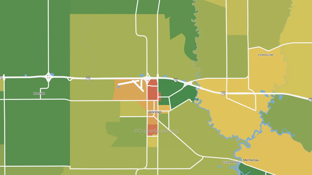 70546, LA Map of Drug-Related Crime Rates