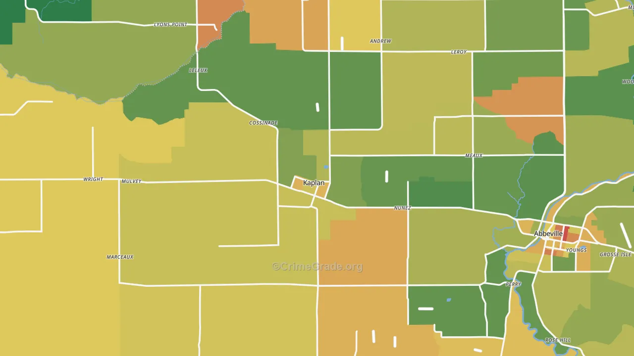70548, LA Map of Drug-Related Crime Rates