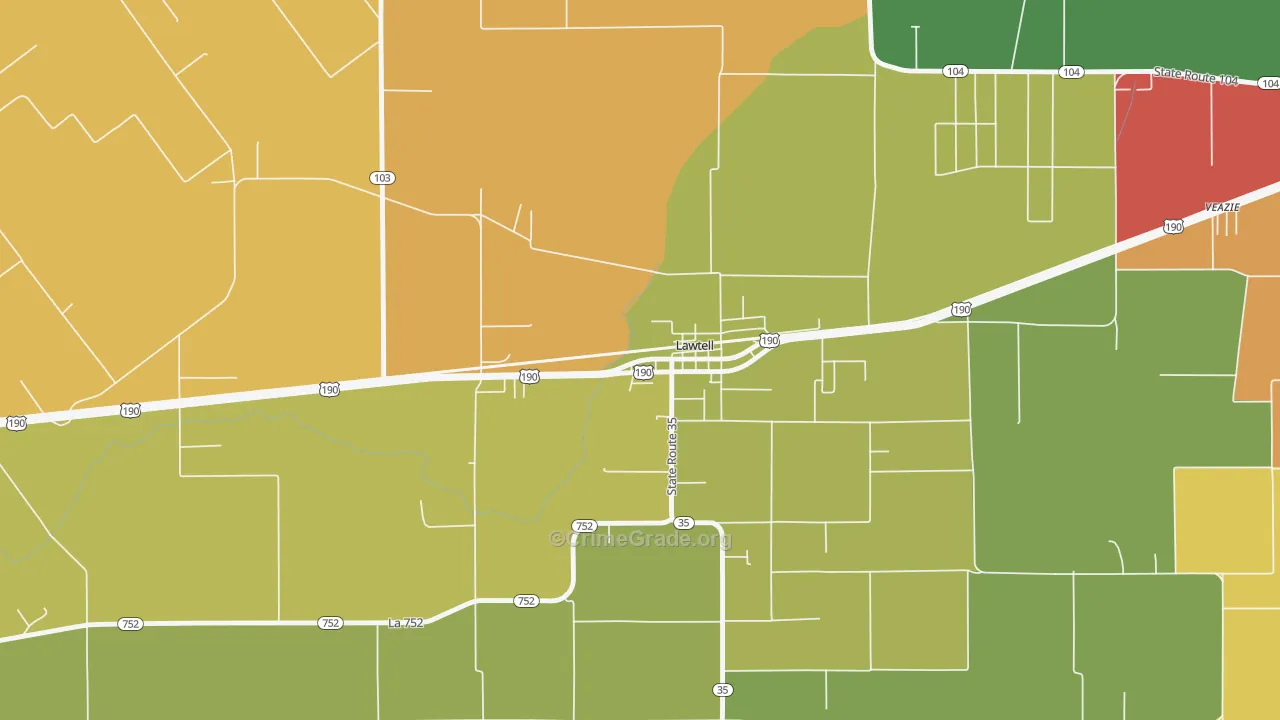 70550, LA Map of Drug-Related Crime Rates