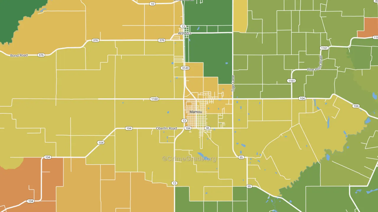 70554, LA Map of Drug-Related Crime Rates