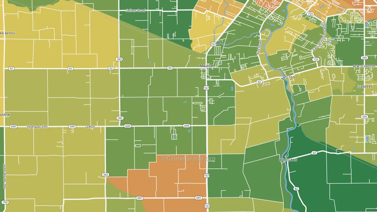 70555, LA Map of Drug-Related Crime Rates