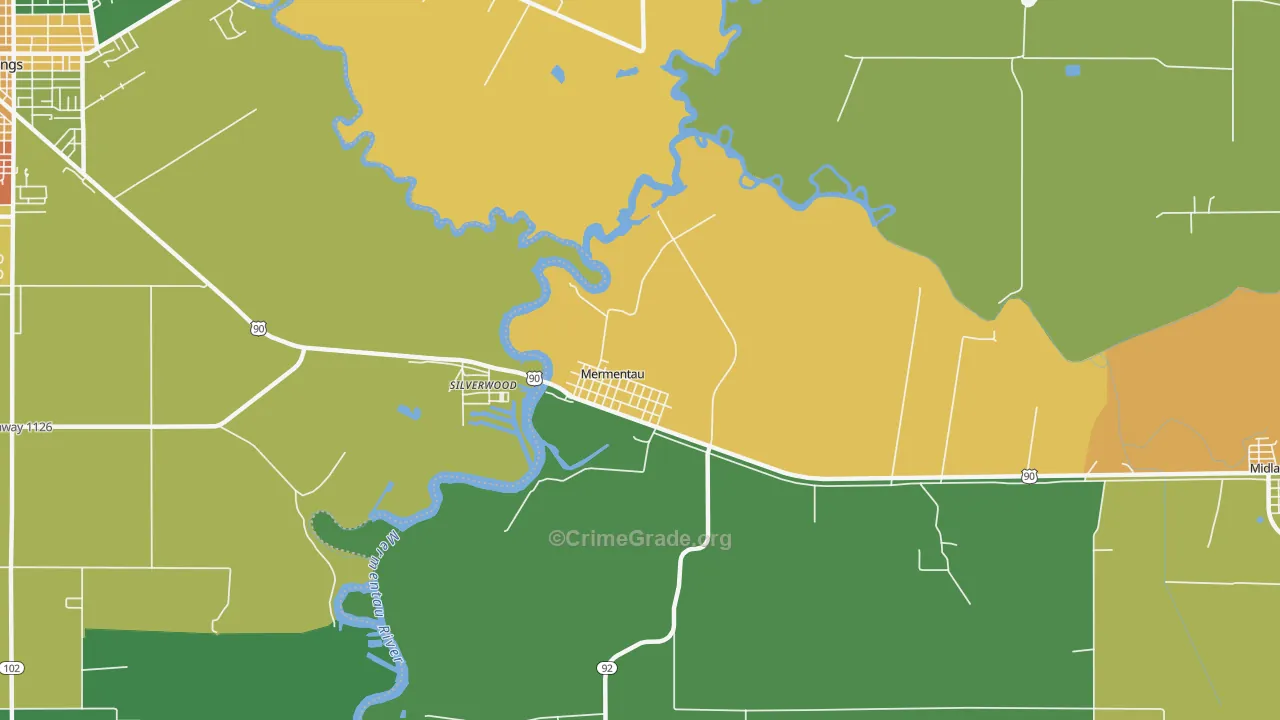70556, LA Map of Drug-Related Crime Rates