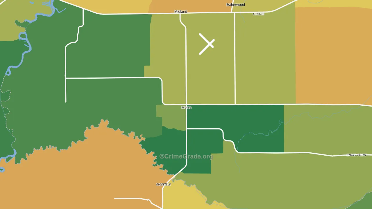 70559, LA Map of Drug-Related Crime Rates