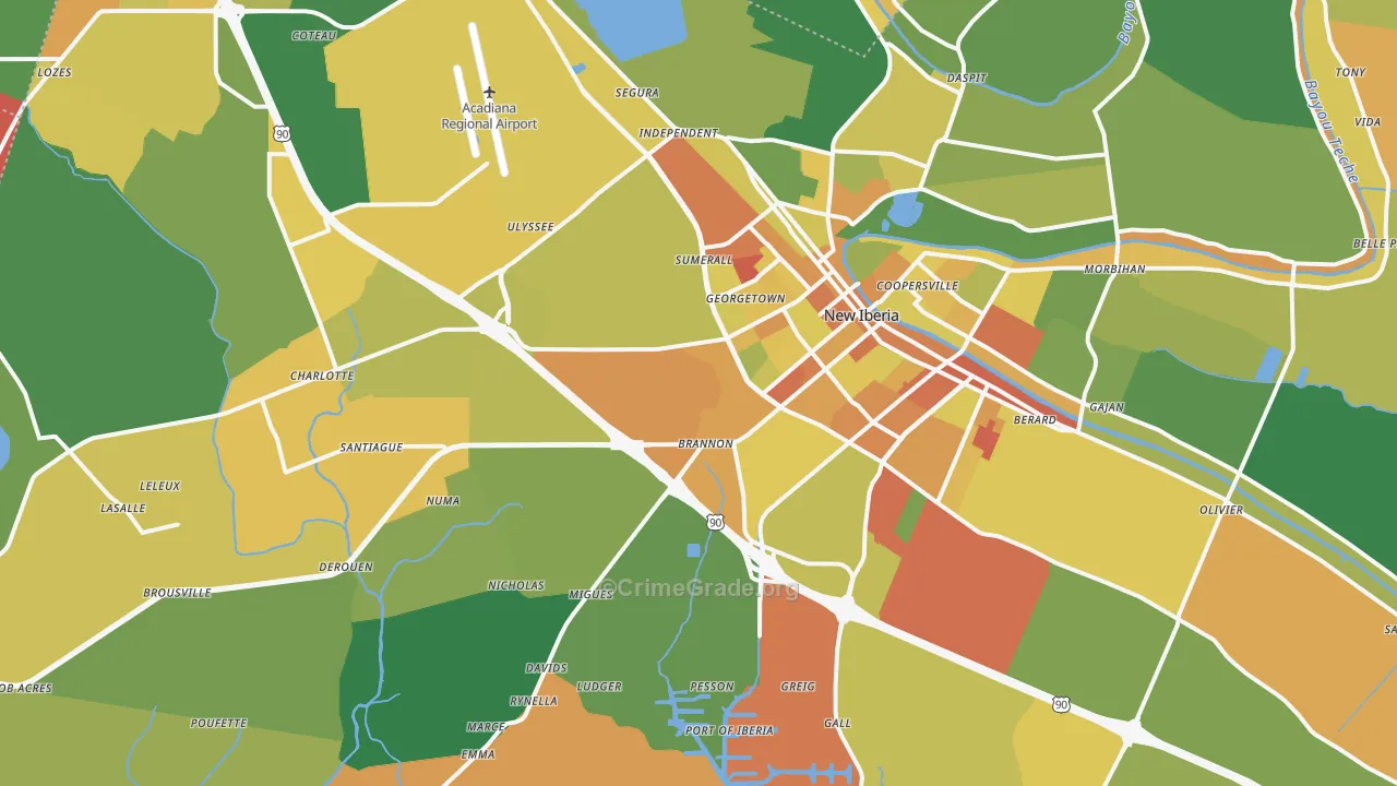 70560, LA Map of Drug-Related Crime Rates
