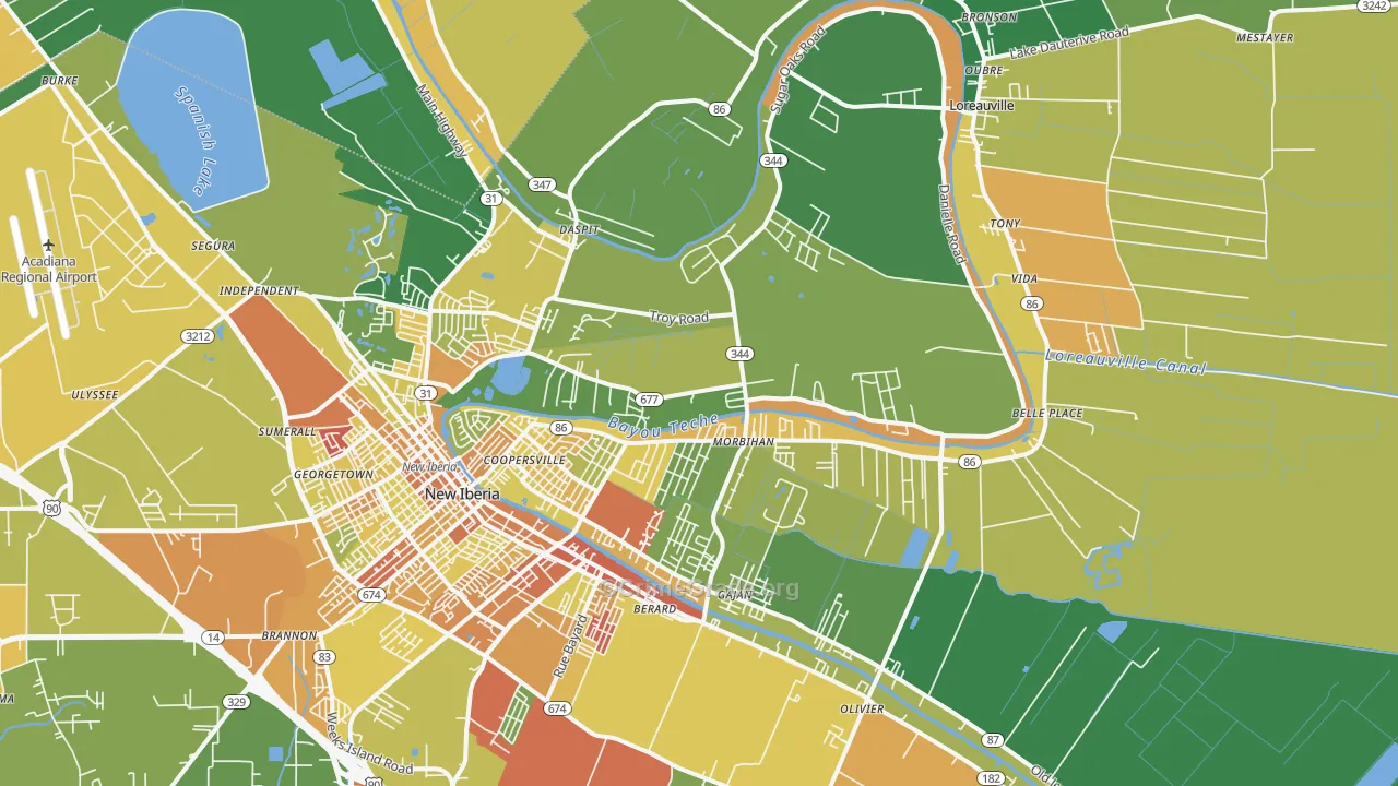 70563, LA Map of Drug-Related Crime Rates