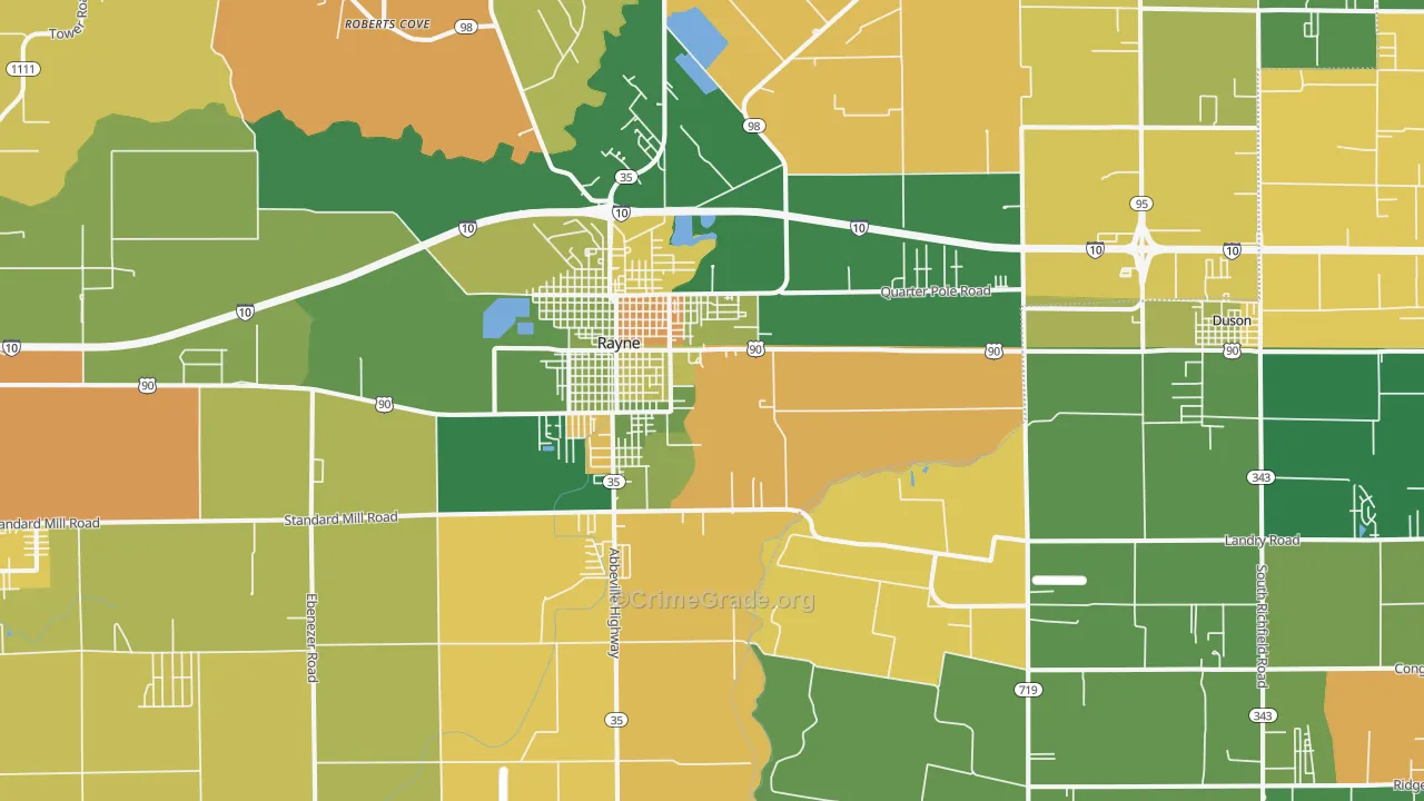 70578, LA Map of Drug-Related Crime Rates