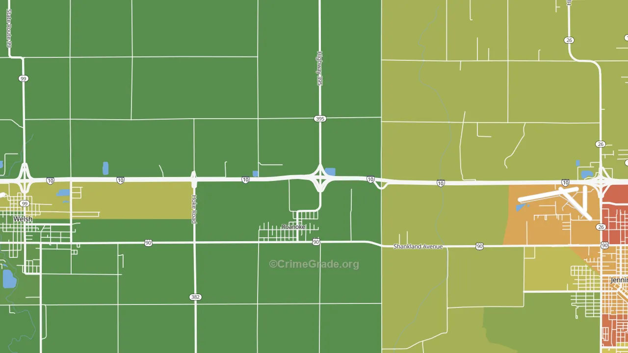 70581, LA Map of Drug-Related Crime Rates