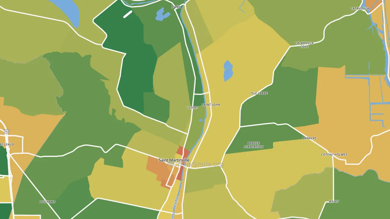 70582, LA Map of Drug-Related Crime Rates