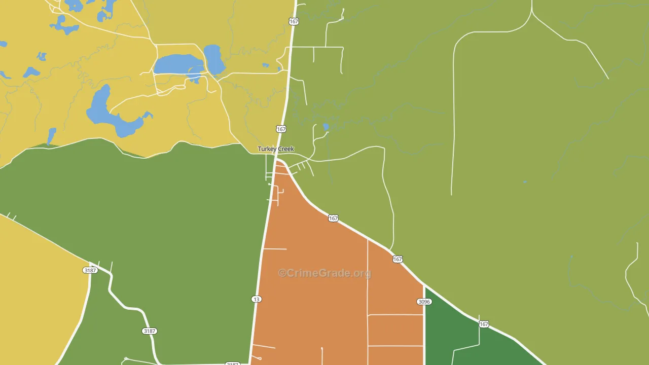 70585, LA Map of Drug-Related Crime Rates