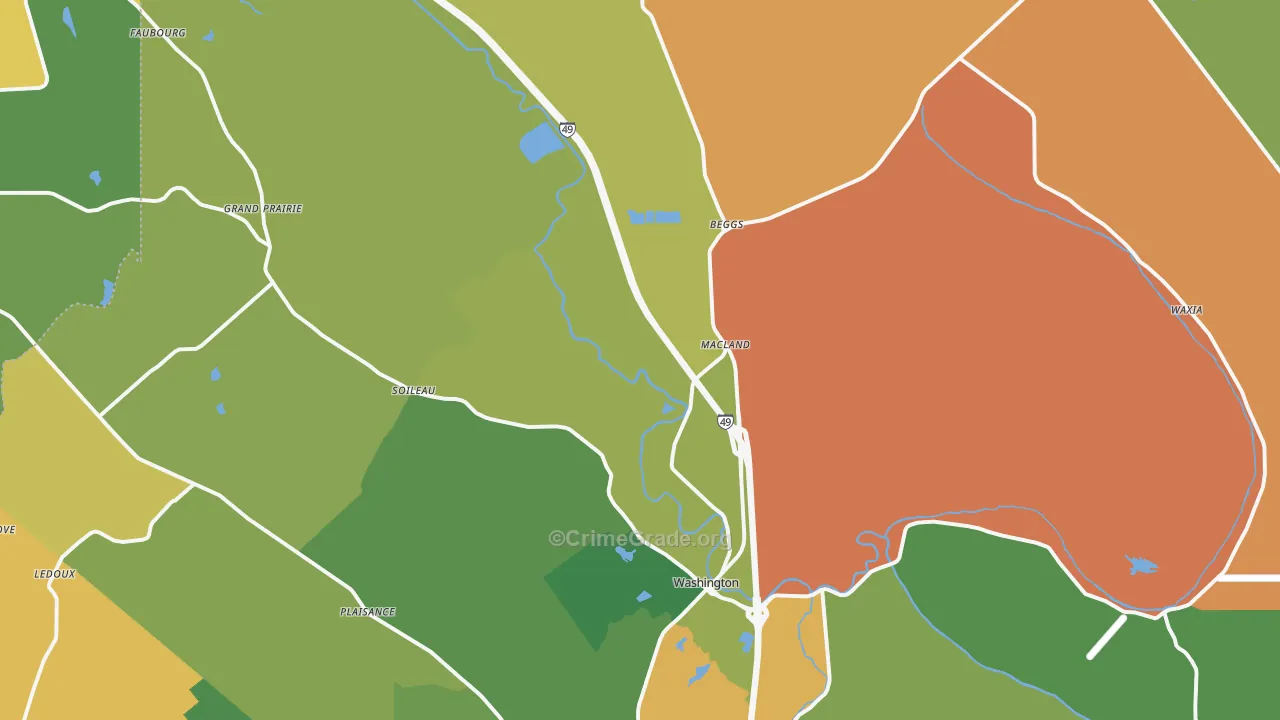 70589, LA Map of Drug-Related Crime Rates