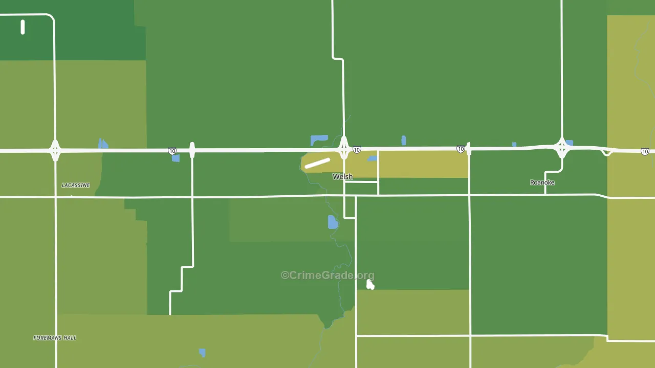 70591, LA Map of Drug-Related Crime Rates