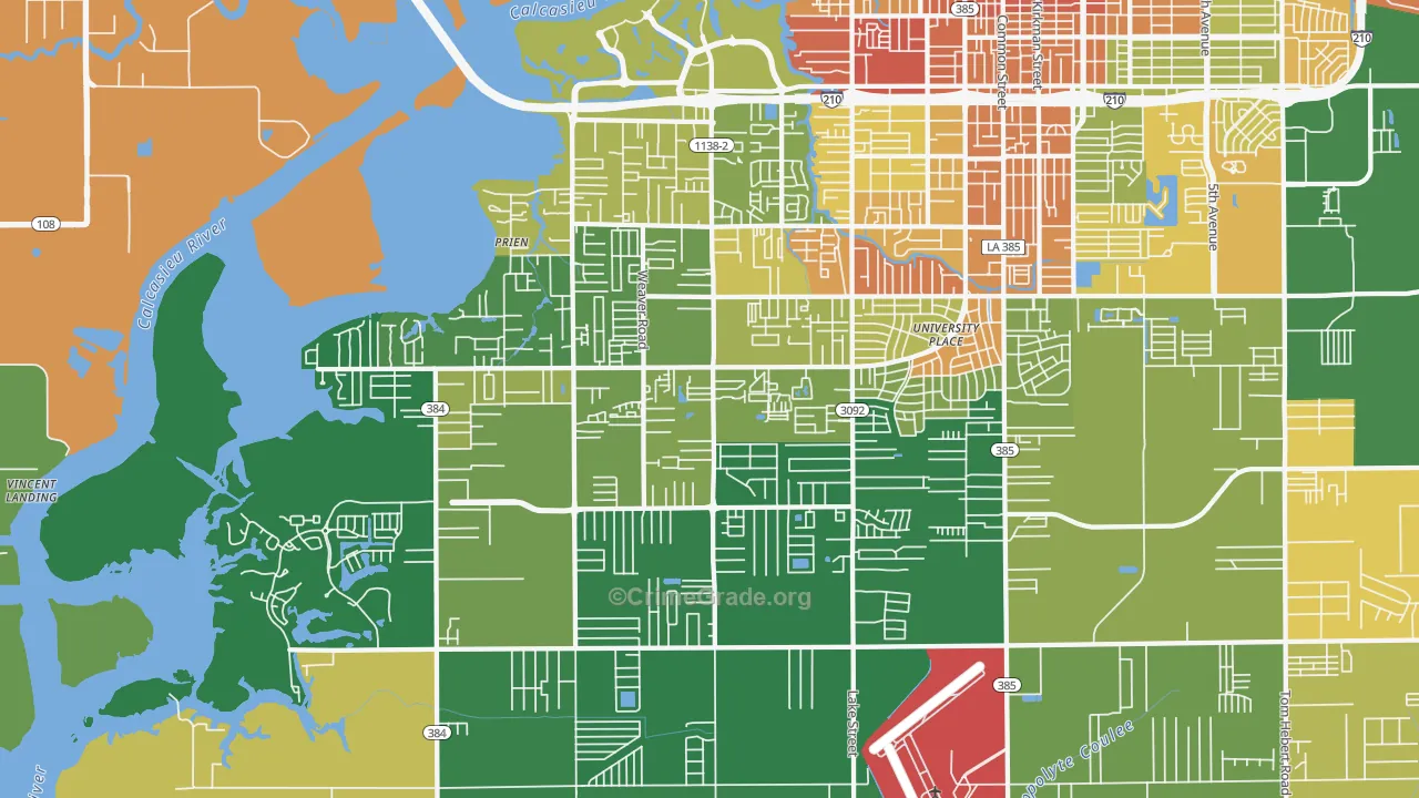 70605, LA Map of Drug-Related Crime Rates