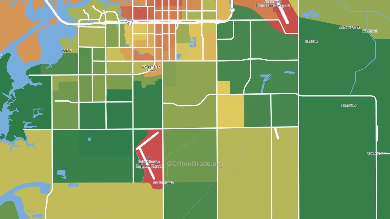 70607, LA Map of Drug-Related Crime Rates