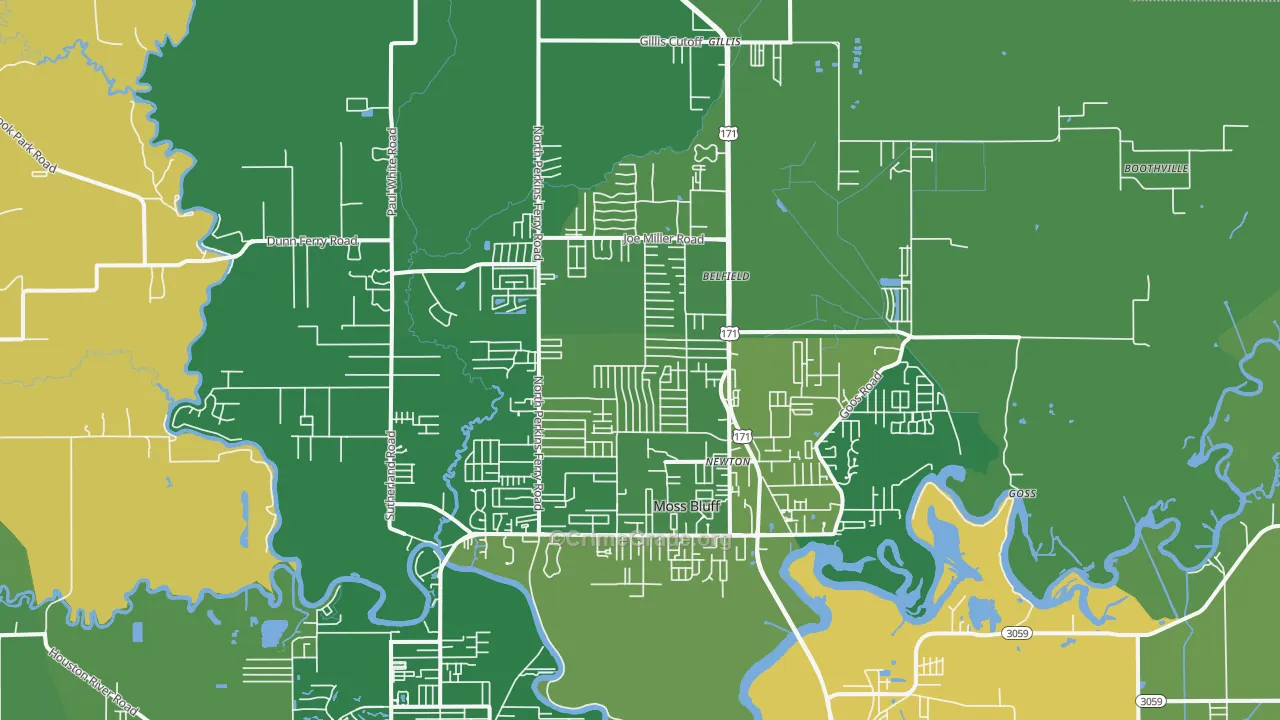 70611, LA Map of Drug-Related Crime Rates