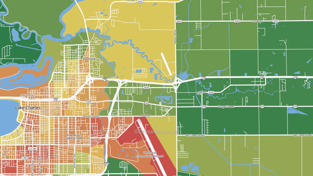 70615, LA Map of Drug-Related Crime Rates