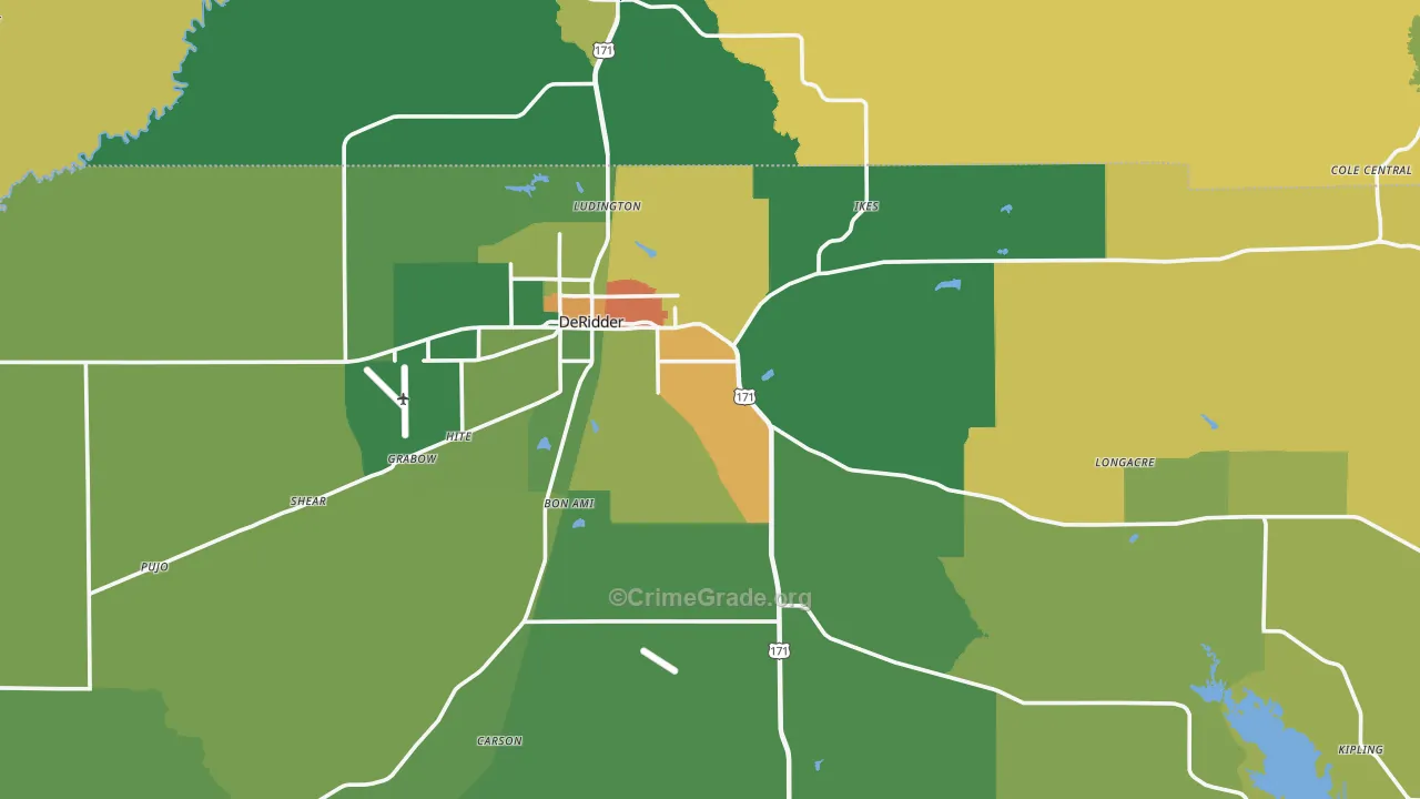 70634, LA Map of Drug-Related Crime Rates
