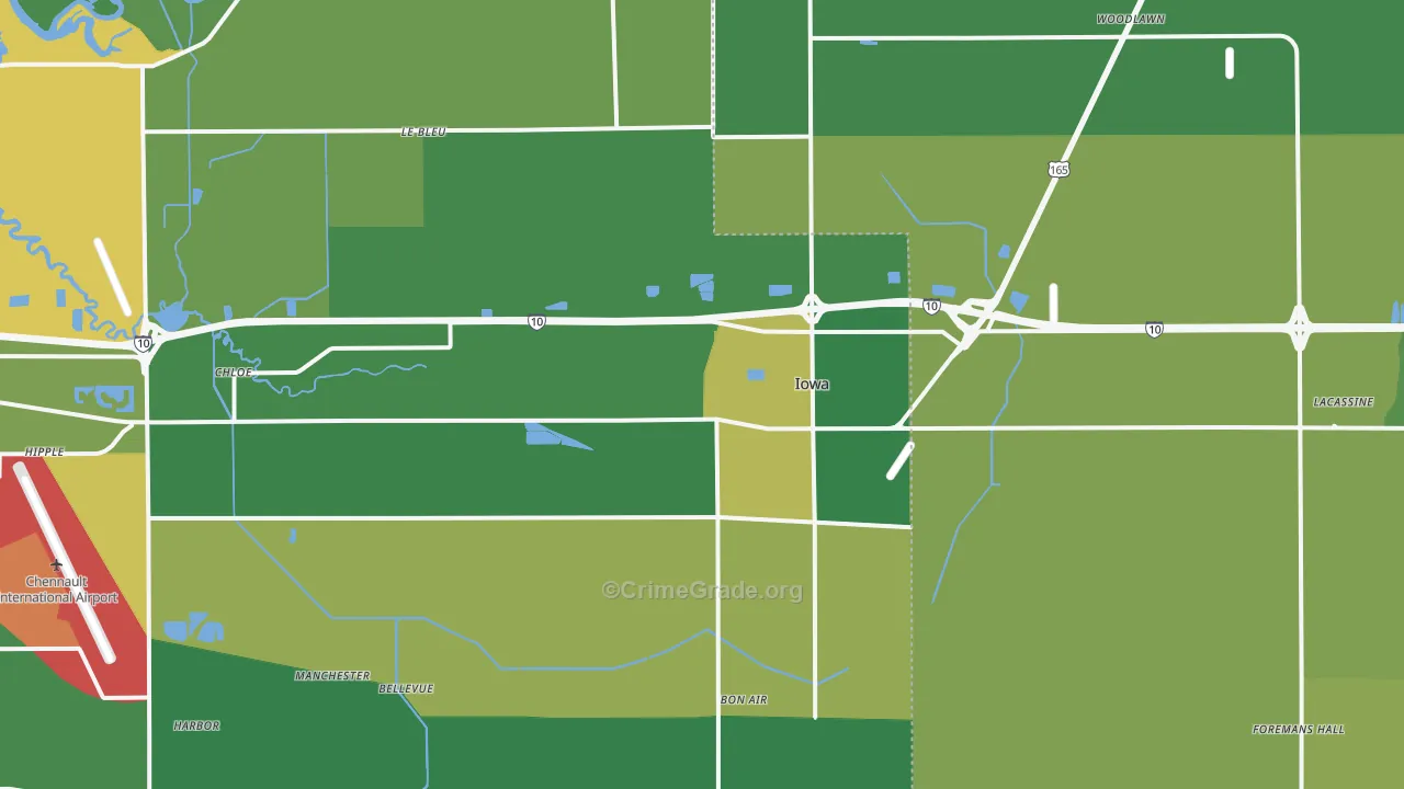 70647, LA Map of Drug-Related Crime Rates