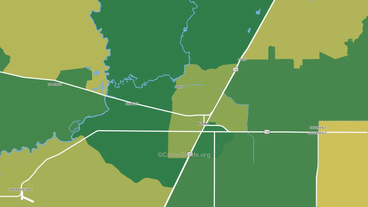 70648, LA Map of Drug-Related Crime Rates