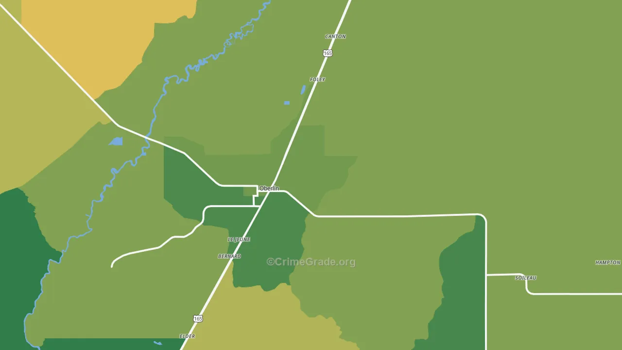 70655, LA Map of Drug-Related Crime Rates
