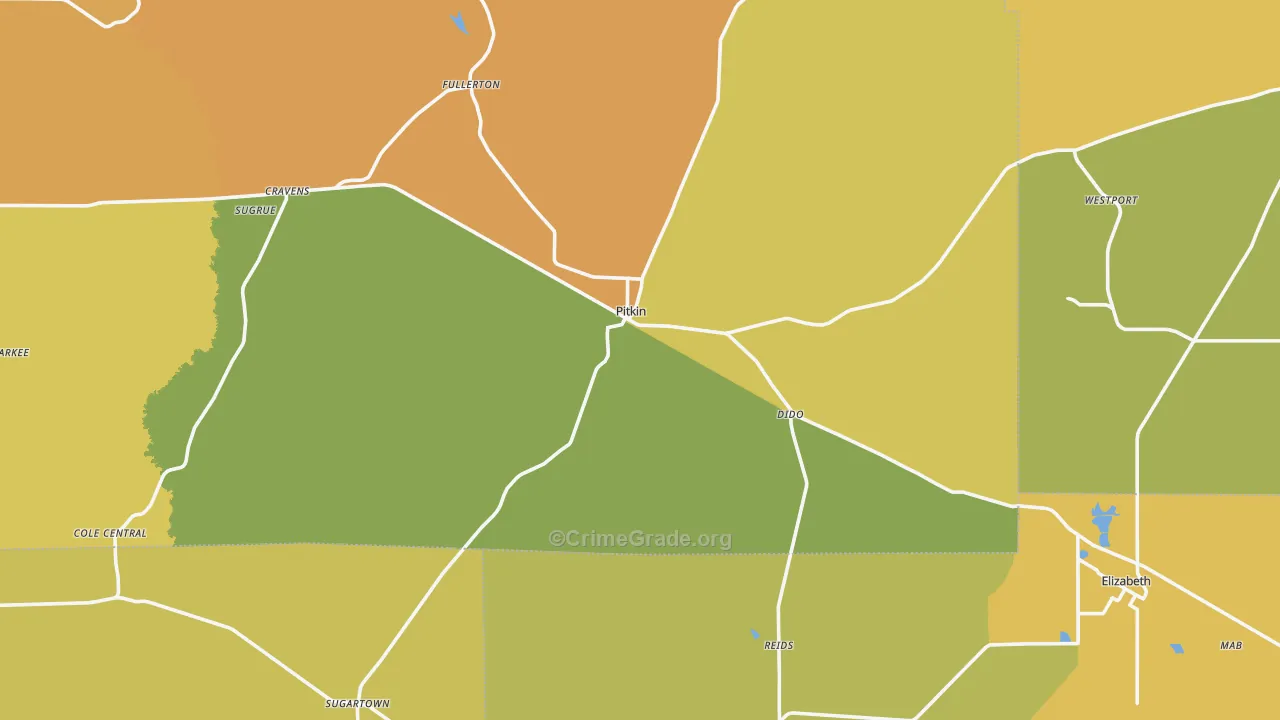 70656, LA Map of Drug-Related Crime Rates