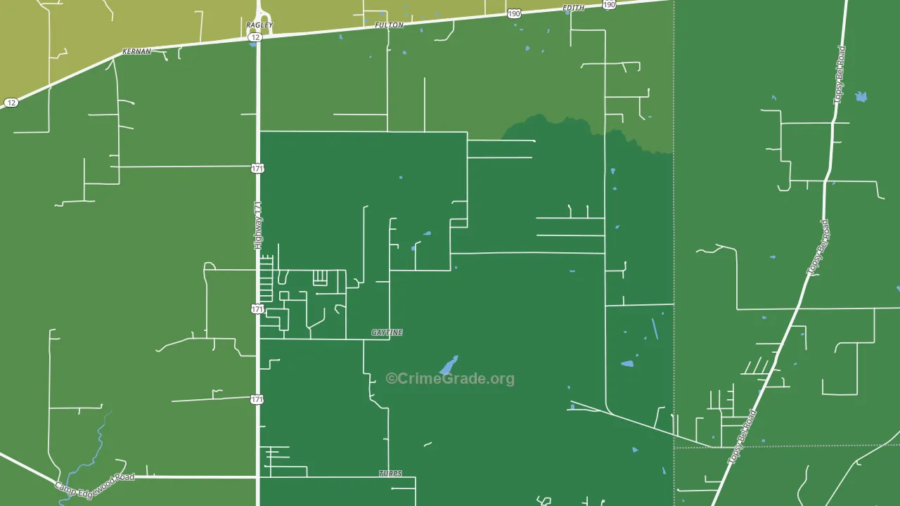 70657, LA Map of Drug-Related Crime Rates
