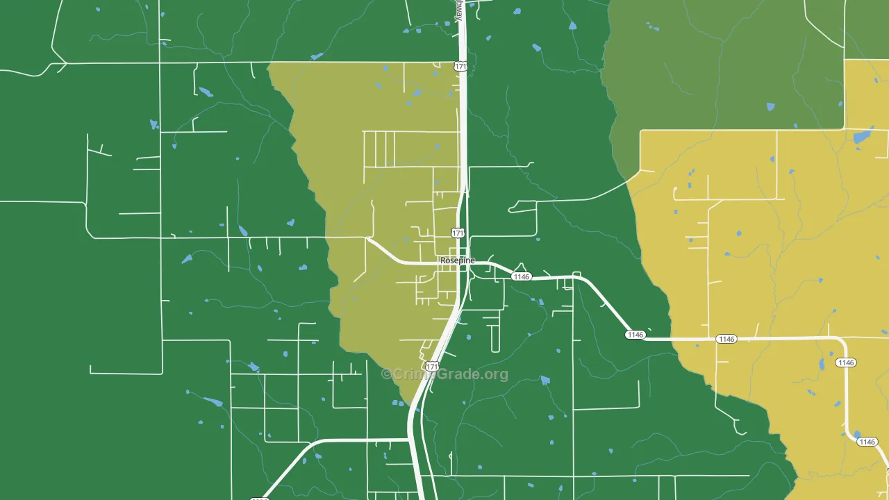 70659, LA Map of Drug-Related Crime Rates
