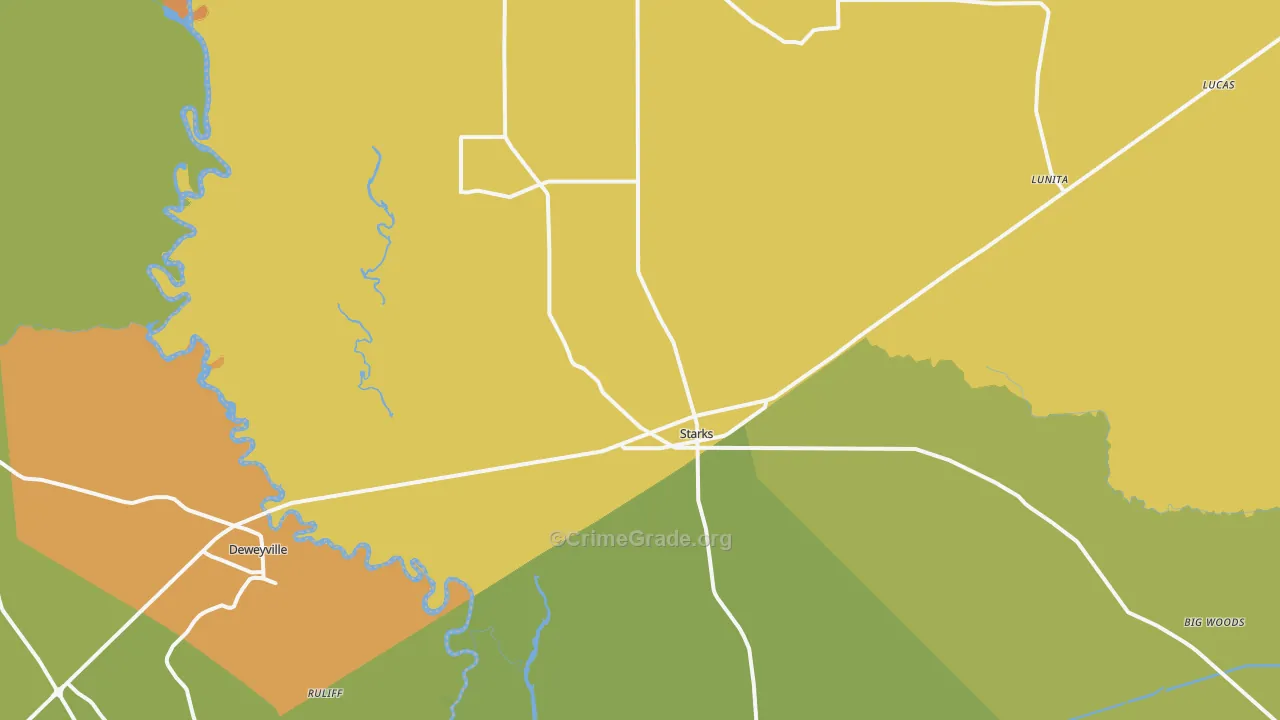 70661, LA Map of Drug-Related Crime Rates