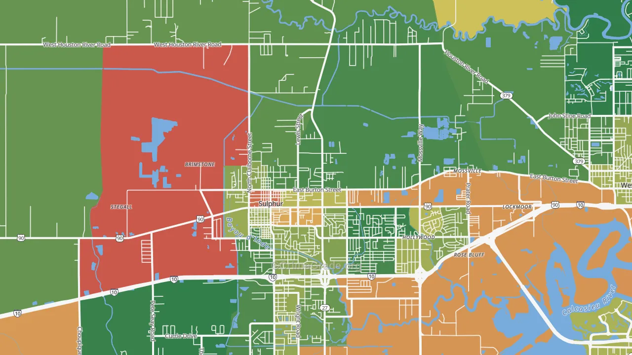 70663, LA Map of Drug-Related Crime Rates