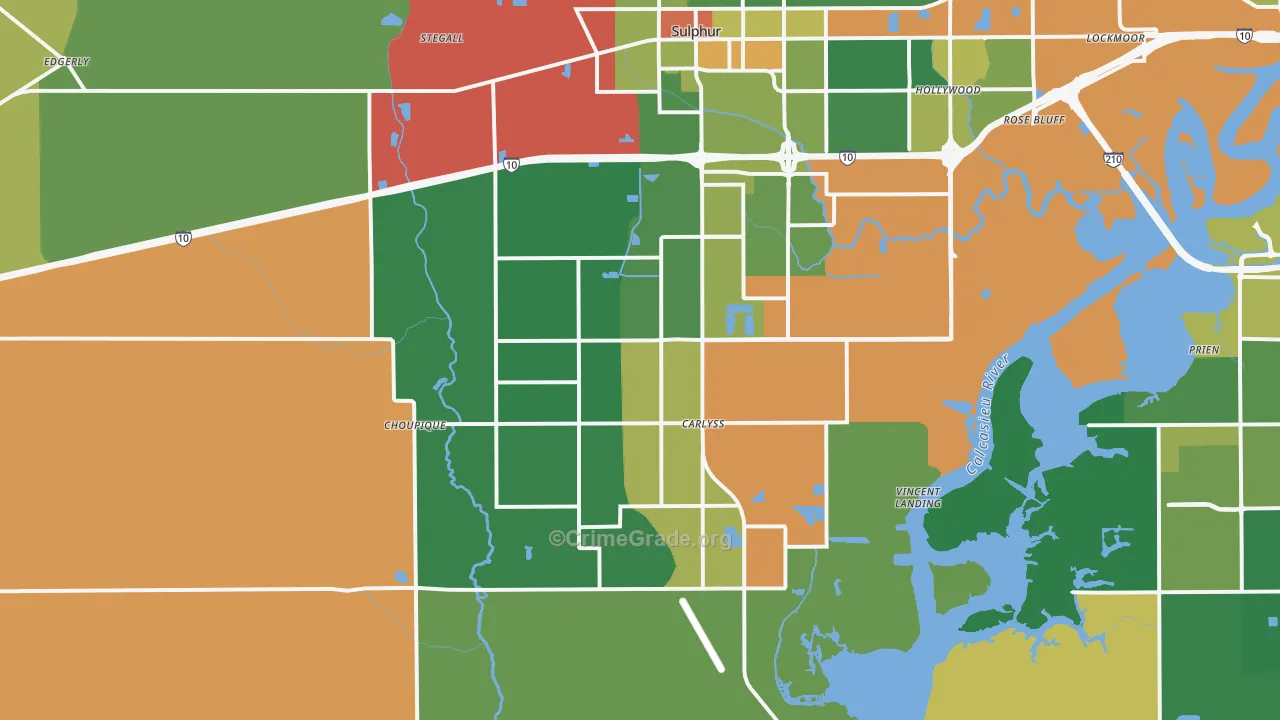 70665, LA Map of Drug-Related Crime Rates
